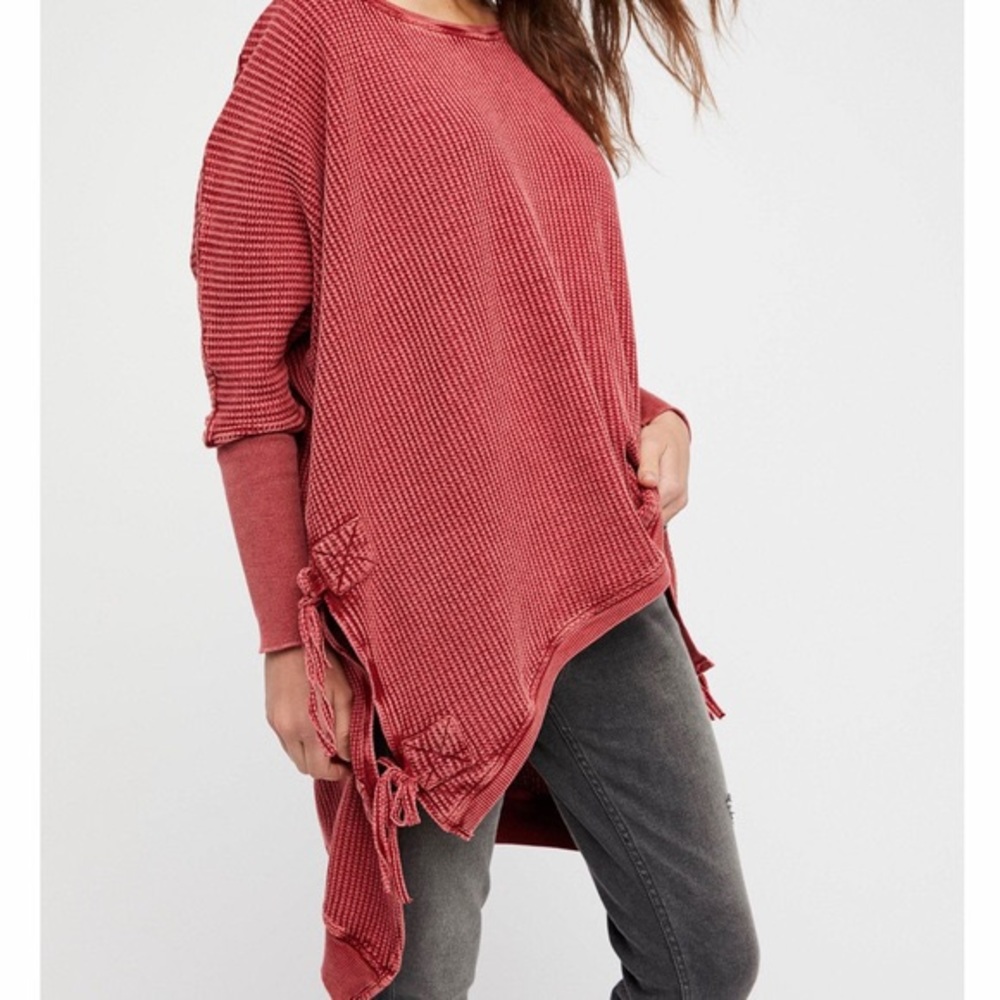 Free People One Interlaken Tunic in Red